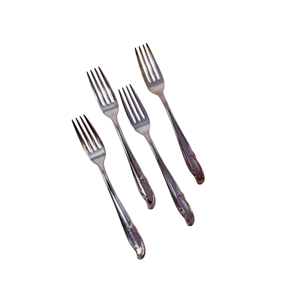 Vintage Allure-Teatime Silverplate Dinner Forks Set 4 International Silver